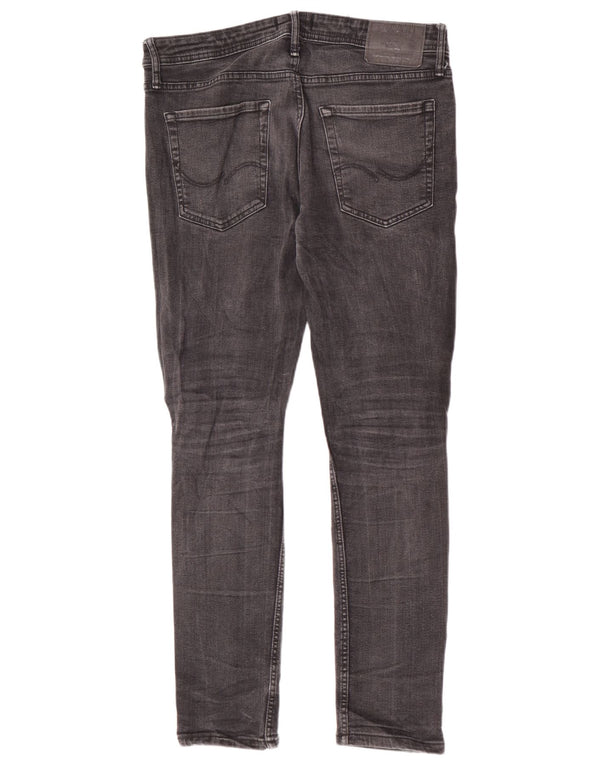 Jack & Jones Masculino Liam Skinny Jeans W34 L32 Algodão Cinza