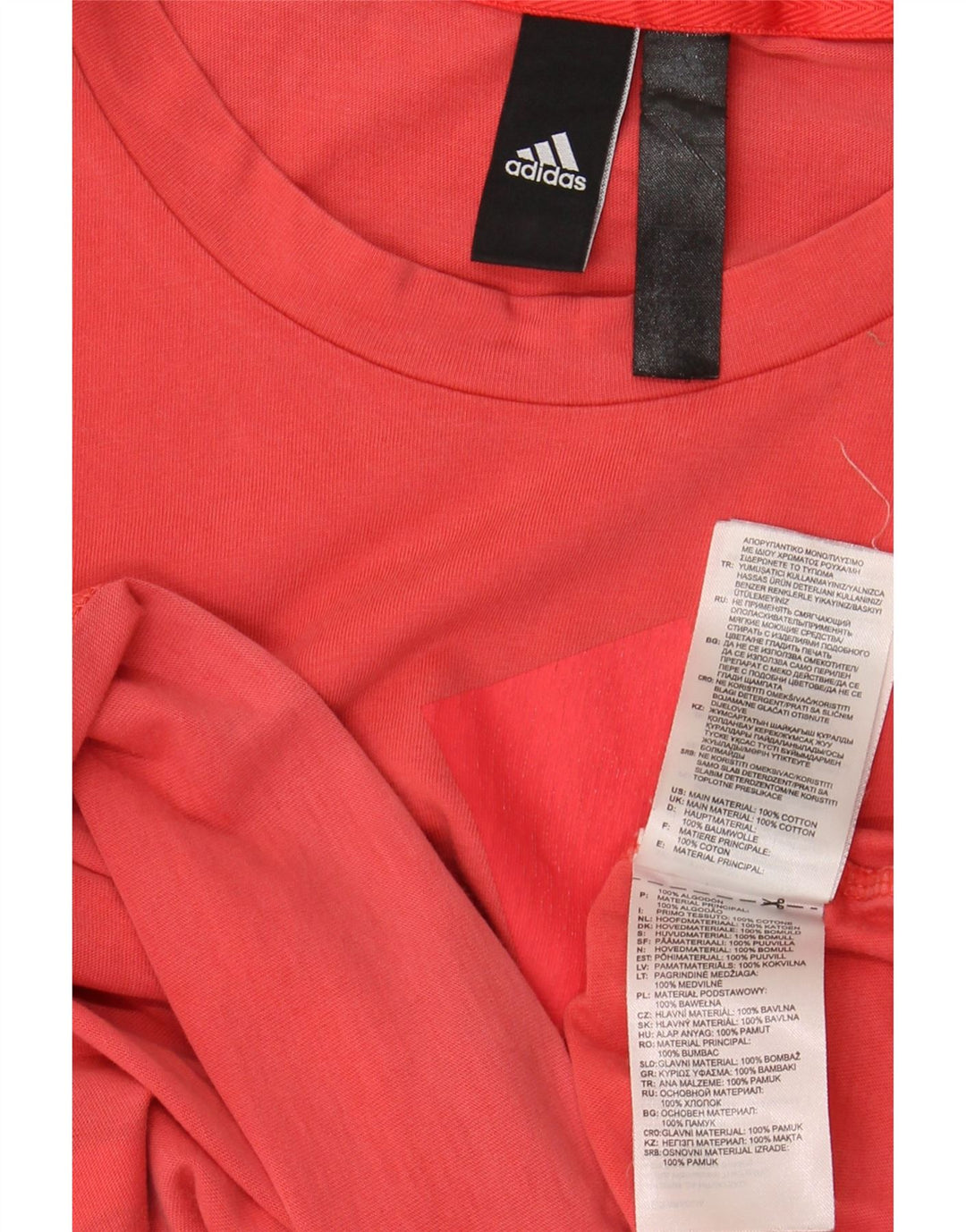ADIDAS Womens Graphic T-Shirt Top UK 18 XL Vermelho Algodão