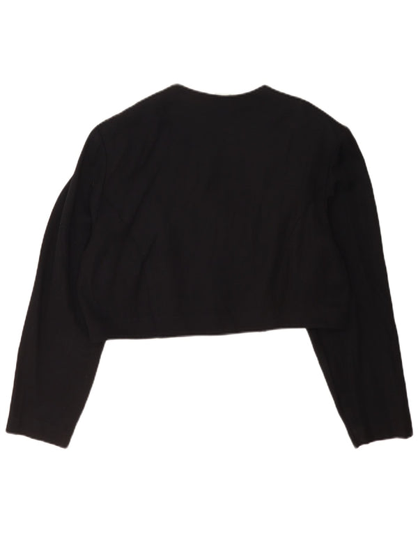 Jaqueta Bolero Feminina R&M Richards Reino Unido 14 Médio Preto Rayon