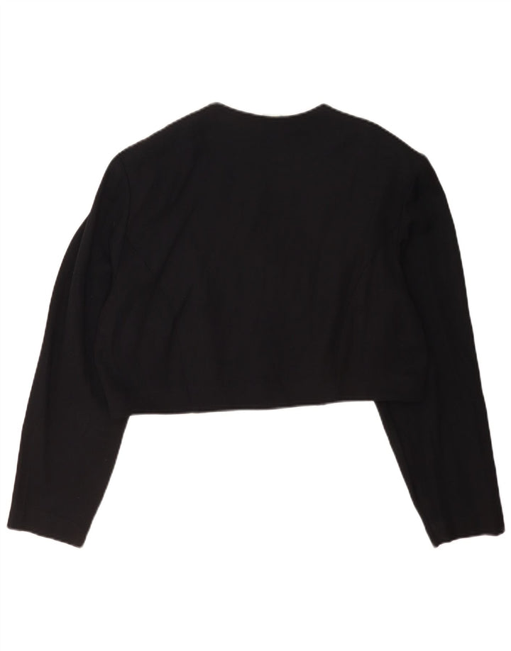 Jaqueta Bolero Feminina R&M Richards Reino Unido 14 Médio Preto Rayon