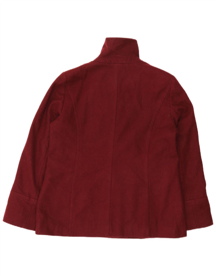 Jaqueta Blazer Feminina Nautica com 4 Botões Reino Unido 16 Grande Lã Borgonha