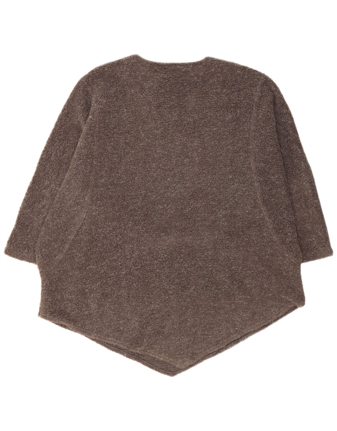 Suéter feminino VINTAGE com gola canoa grande Reino Unido 14 cinza médio