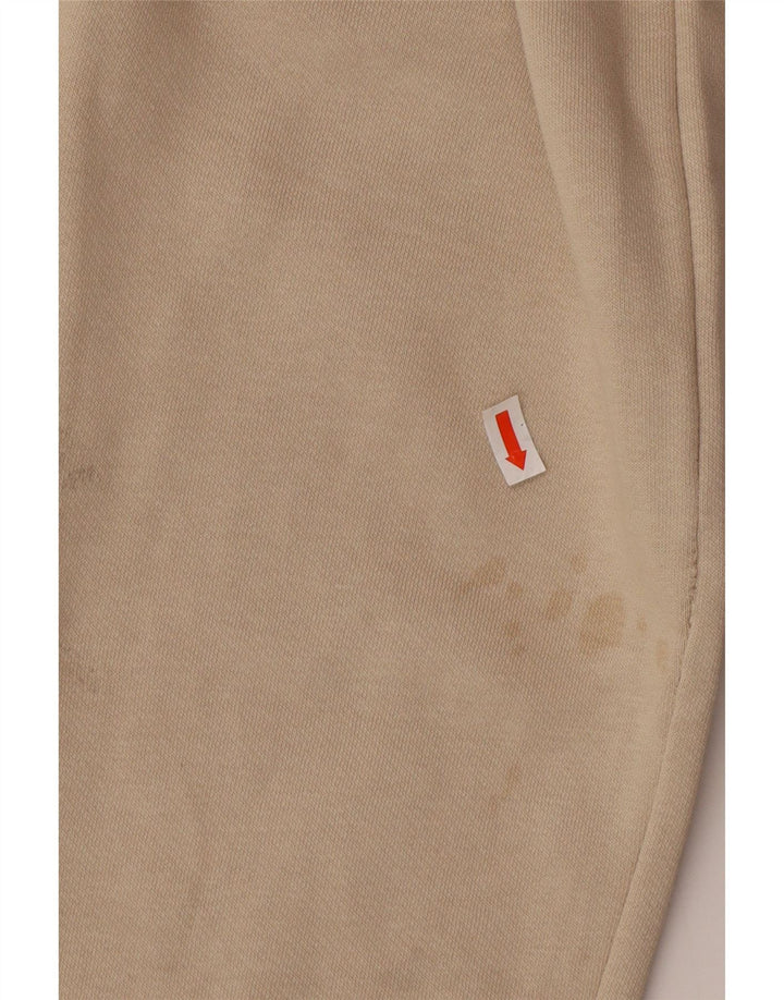 Calça de treino feminina Zara UK 8 pequeno algodão bege