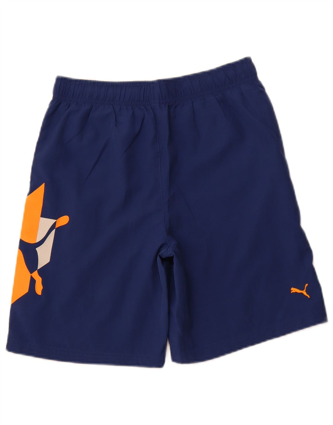Shorts esportivos gráficos PUMA para meninos 11-12 anos azul marinho poliéster