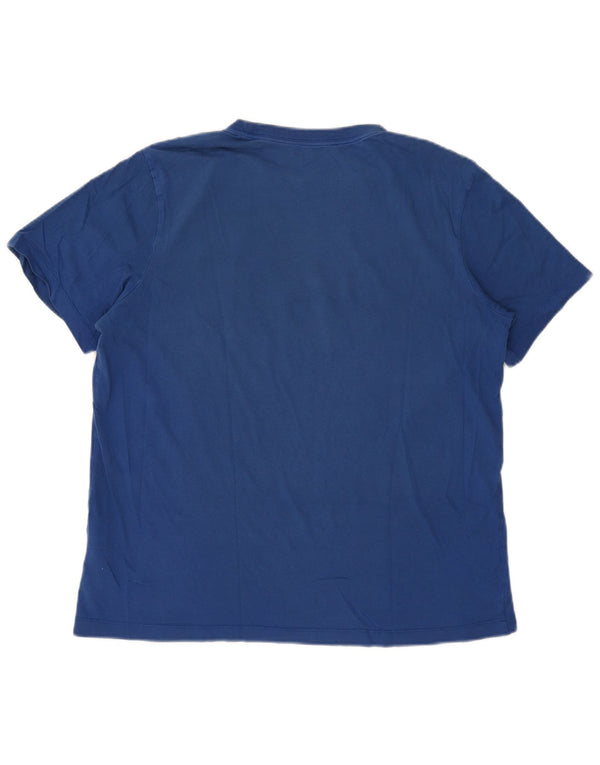 Camiseta Nike masculina gráfica top grande algodão azul