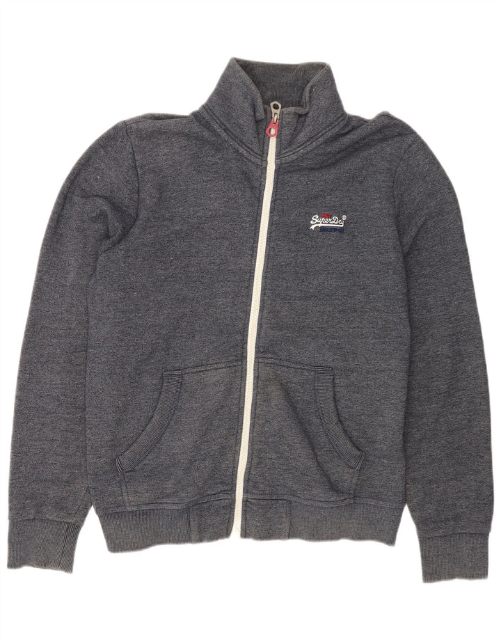 Superdry Jaqueta masculina de agasalho XL azul marinho algodão