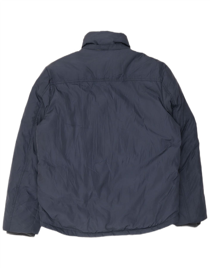 Jaqueta acolchoada masculina Kappa UK 40 grande poliéster azul marinho