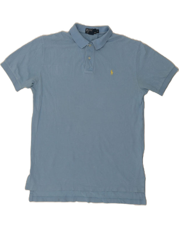 Camisa polo masculina POLO RALPH LAUREN grande algodão azul