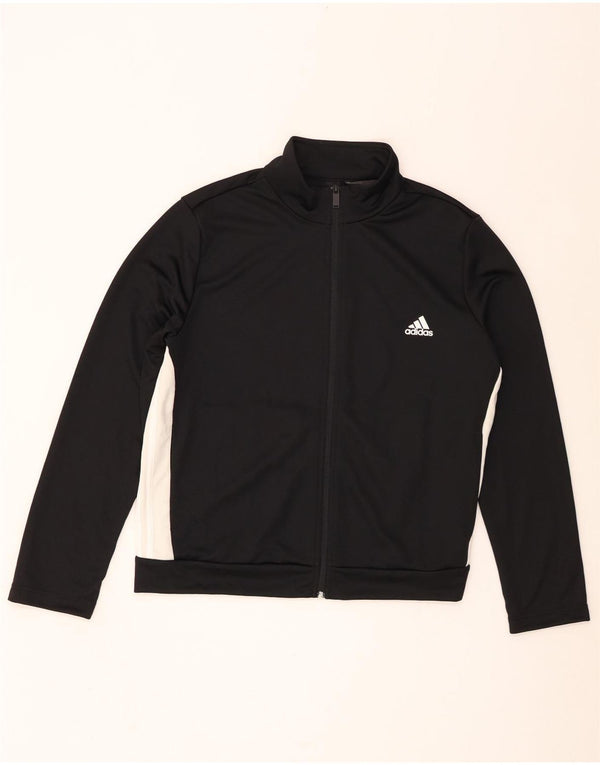 Adidas Womens Tracksuit Top Jacket UK 24/26 2XL Preto Colorblock Poliéster