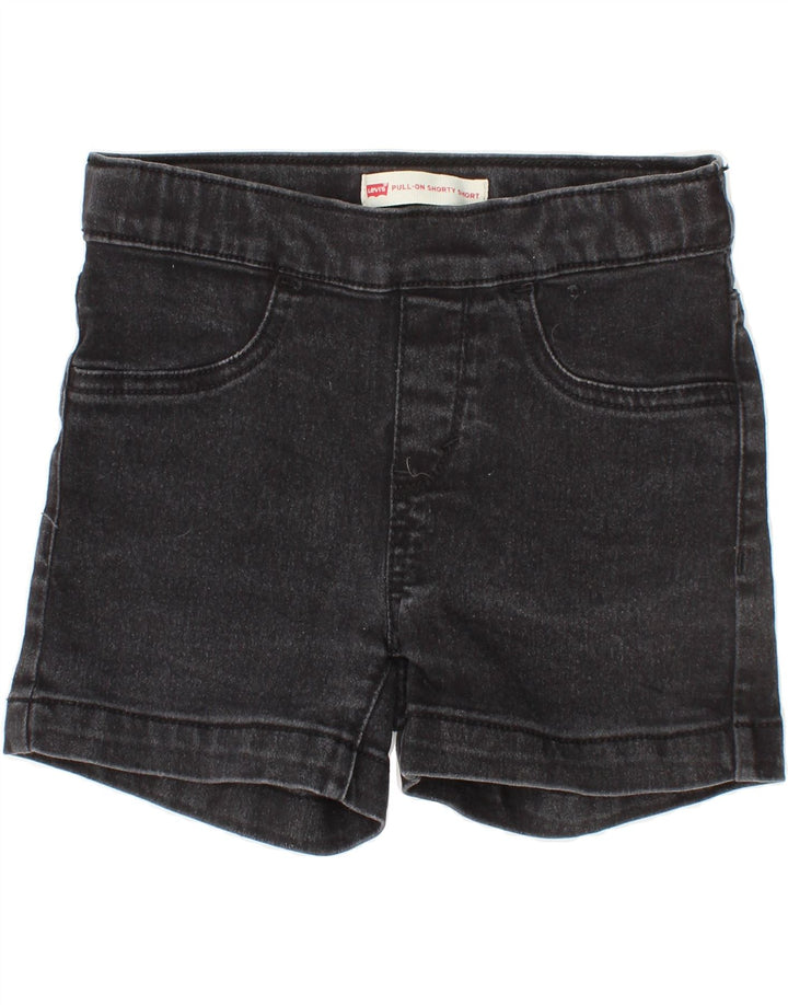 LEVI'S Girls Denim Shorts 6-7 Years W22 Black Vintage Levi's and Second-Hand Levi's from Messina Hembry 