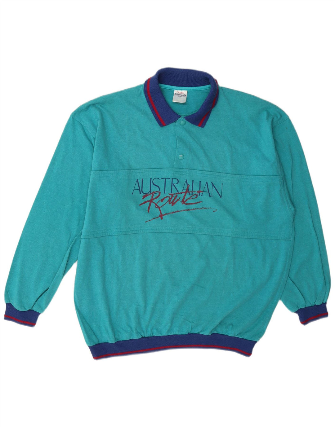 Campagnolo masculino solto ajuste moletom gráfico jumper IT 50 médio turquesa