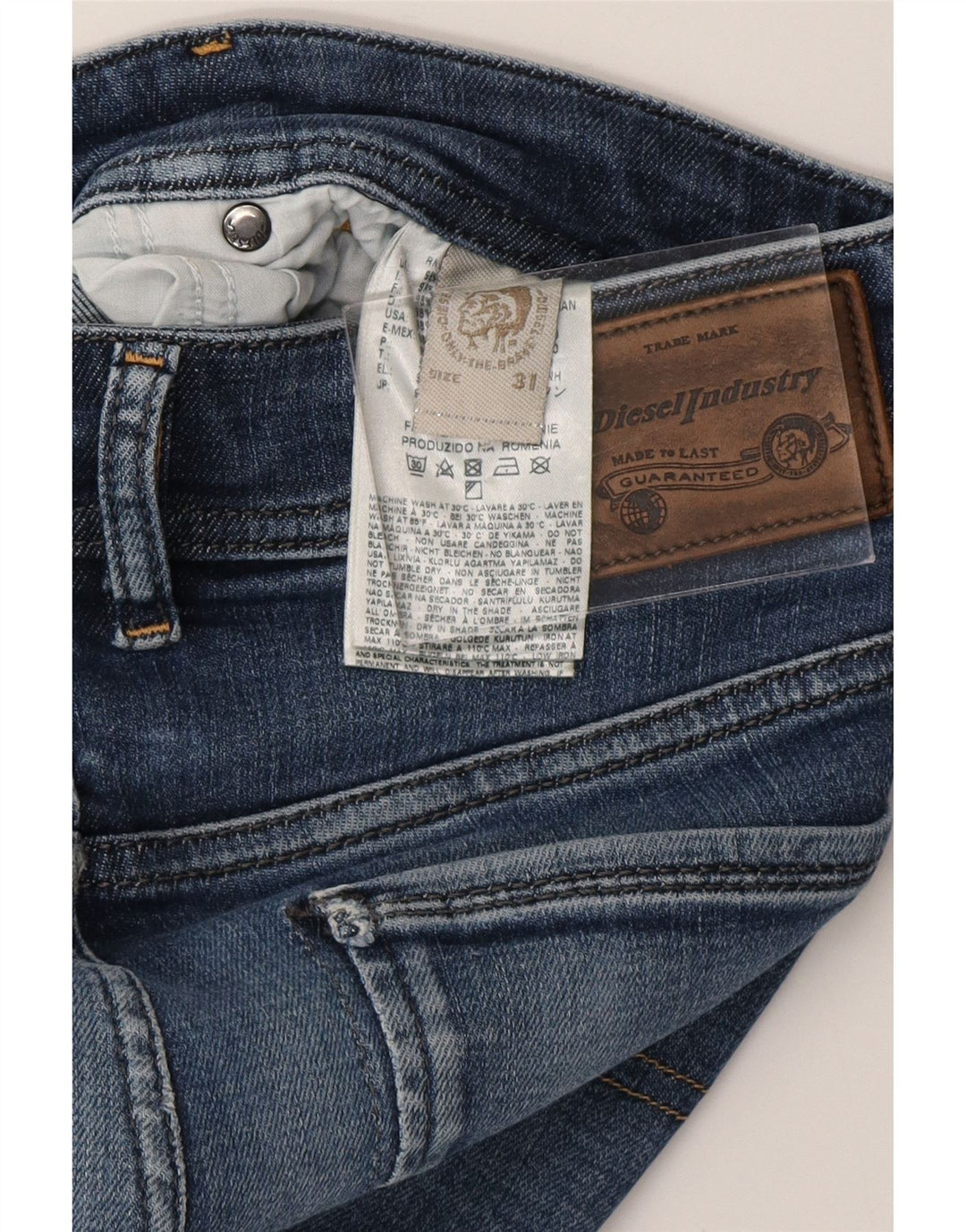 Jeans skinny masculino DIESEL W31 L30 algodão azul