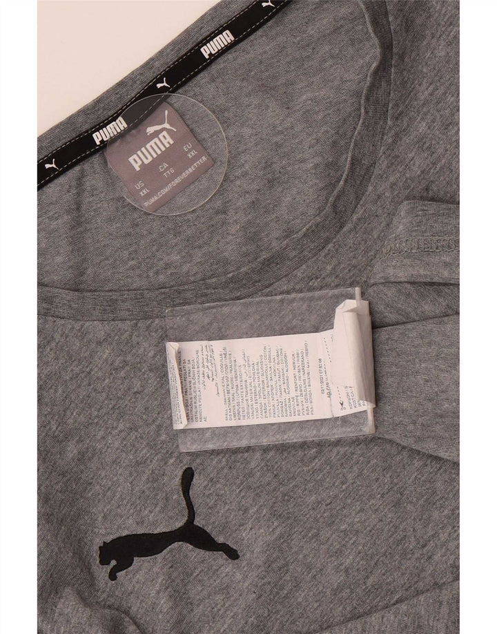Camiseta masculina Puma Top 2XL algodão cinza