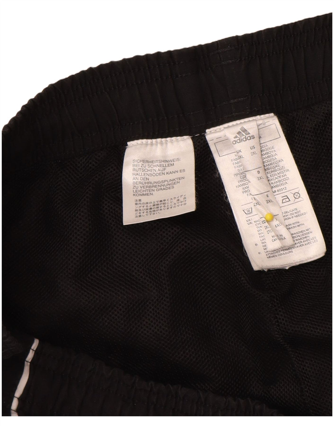 Calça de treino masculina Adidas 2XL poliéster preto