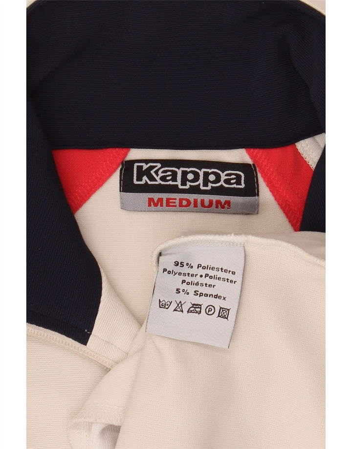 Kappa Mens Treino Top Jaqueta Médio Algodão Branco