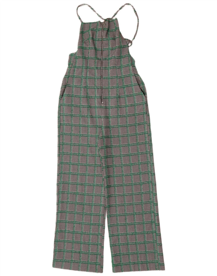 Macacão feminino sem mangas Topshop UK 10 pequeno houndstooth multicolorido