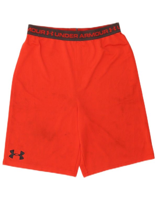 Shorts esportivos Under Armour Boys Heat Gear Graphic 13-14 anos XL laranja