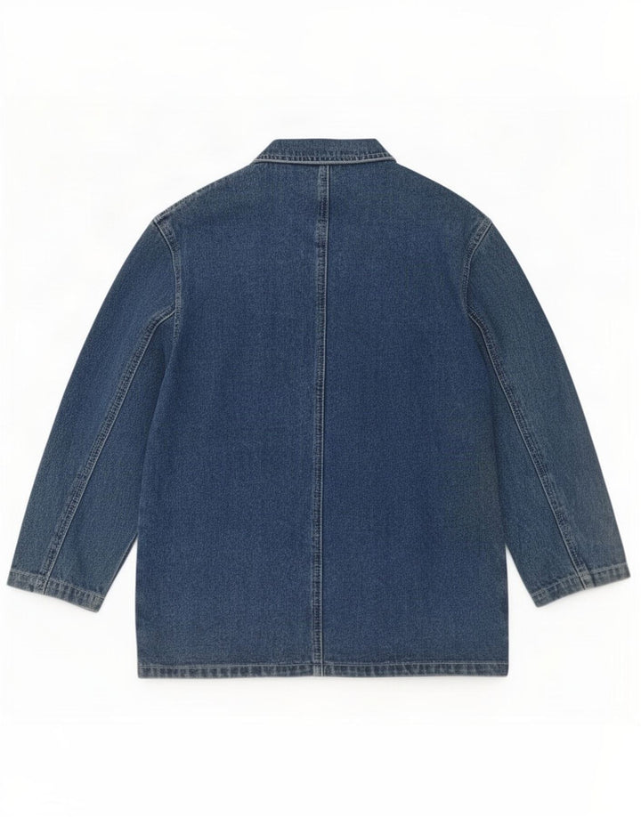 Jaqueta jeans feminina vintage IT 42 algodão azul médio