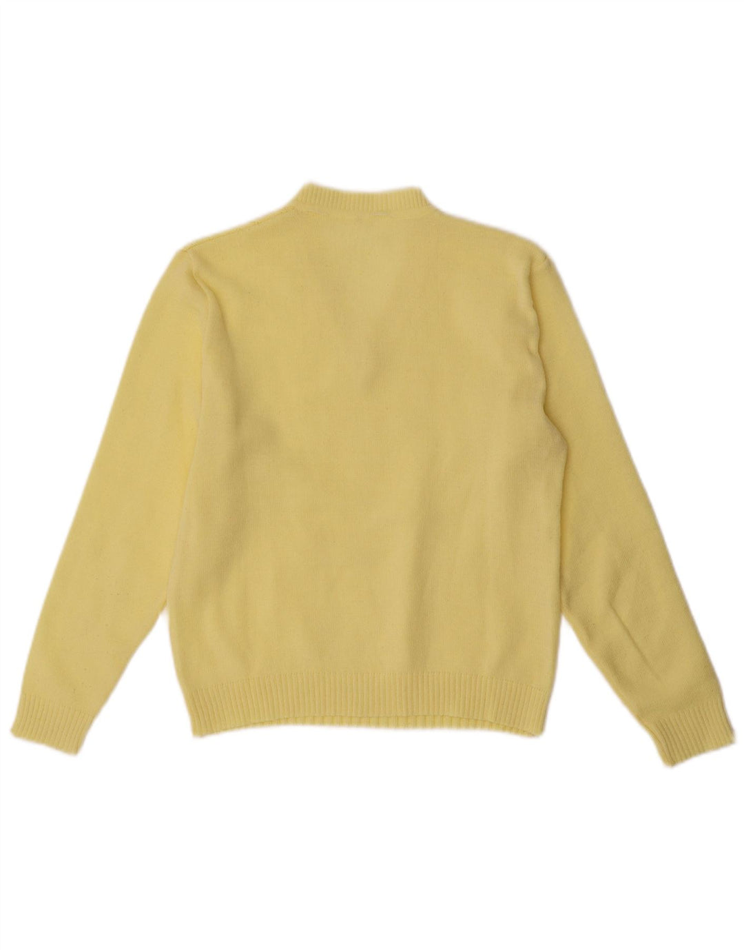 Suéter feminino VINTAGE com decote em V IT 44 amarelo médio