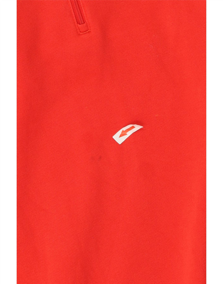 Moletom masculino Puma com zíper e gola alta, grande, vermelho, algodão colorblock