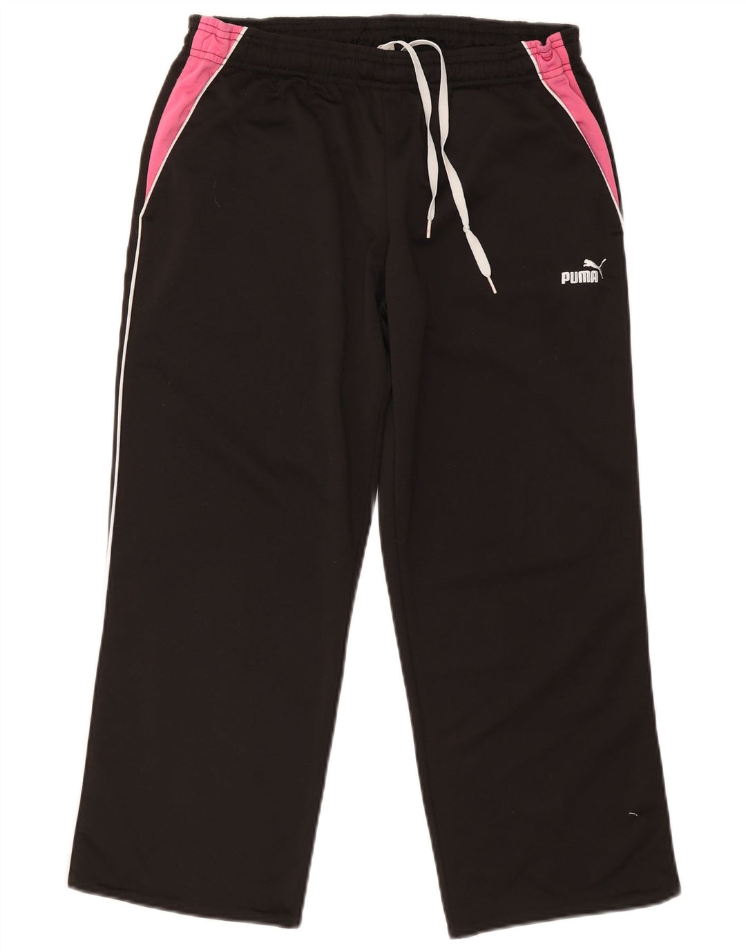 Calça de treino feminina Puma UK 14 médio preto colorblock poliéster