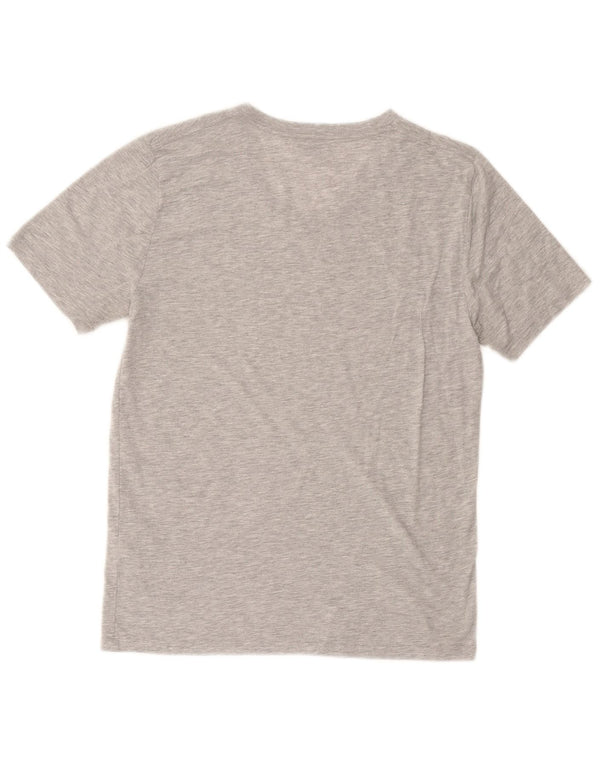 Camiseta masculina Reiss Top pequeno algodão manchado cinza