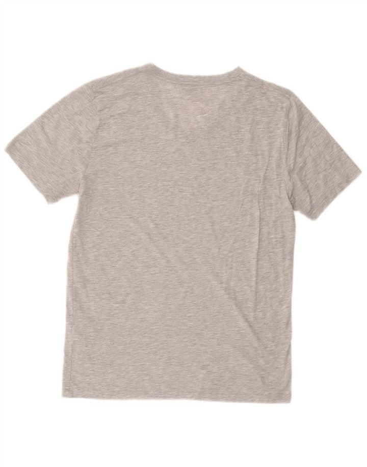 Camiseta masculina Reiss Top pequeno algodão manchado cinza