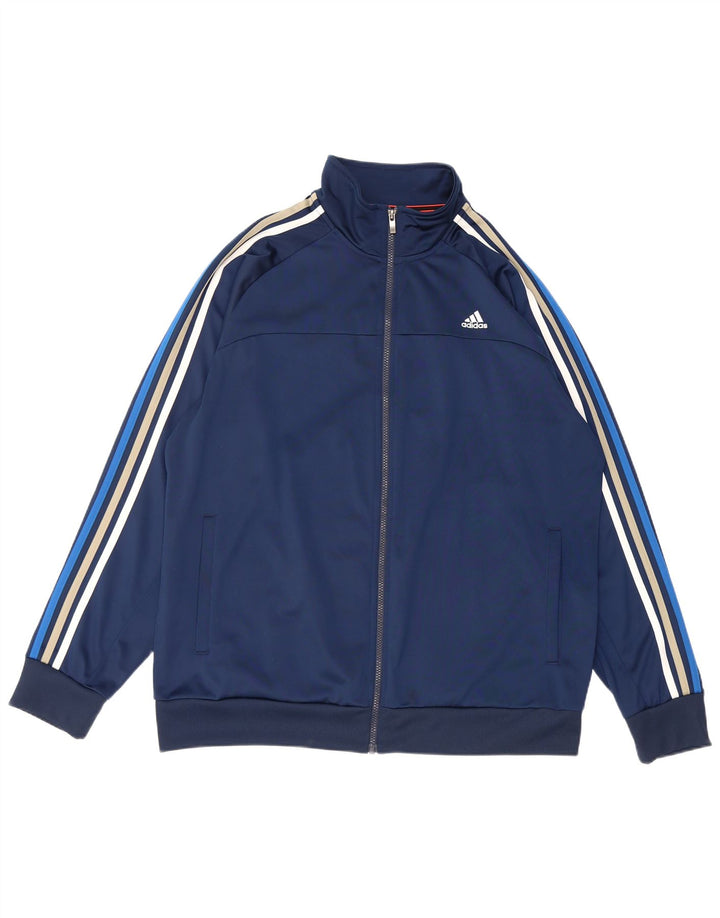 Adidas Mens Climalite Tracksuit Top Jacket UK 48/50 XL Azul Marinho Poliéster