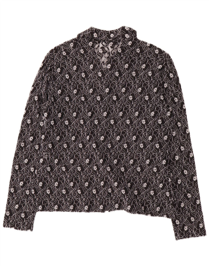 Blusa feminina SARA GLENZER IT 44 médio preto floral