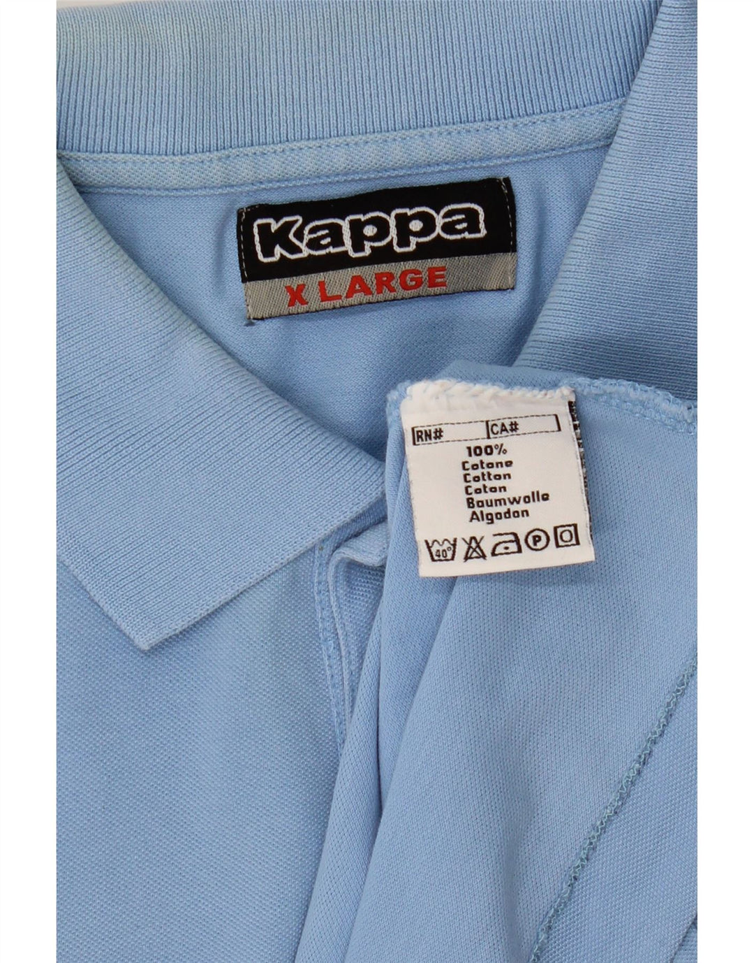 Camisa polo masculina KAPPA XL algodão azul