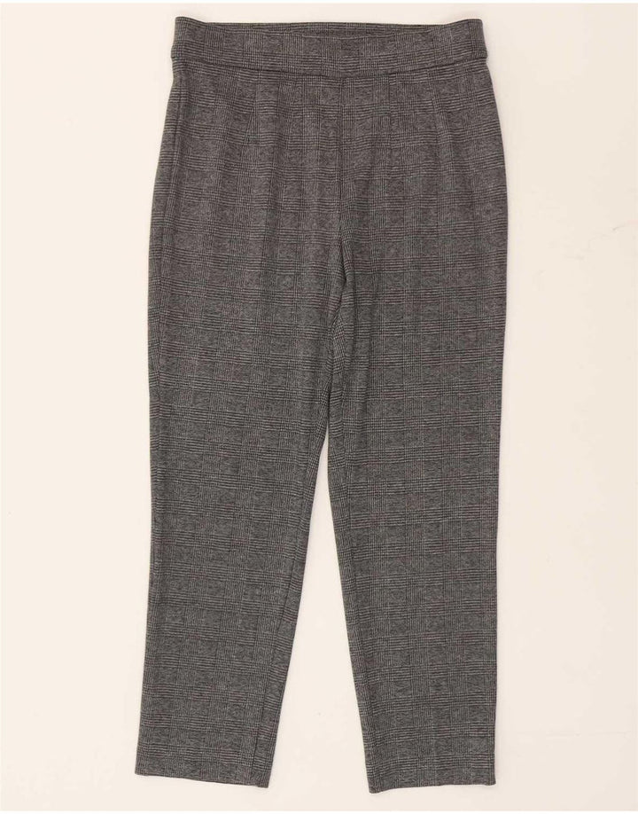 Leggings femininas Marks & Spencer Reino Unido 10 pequeno cinza houndstooth poliéster