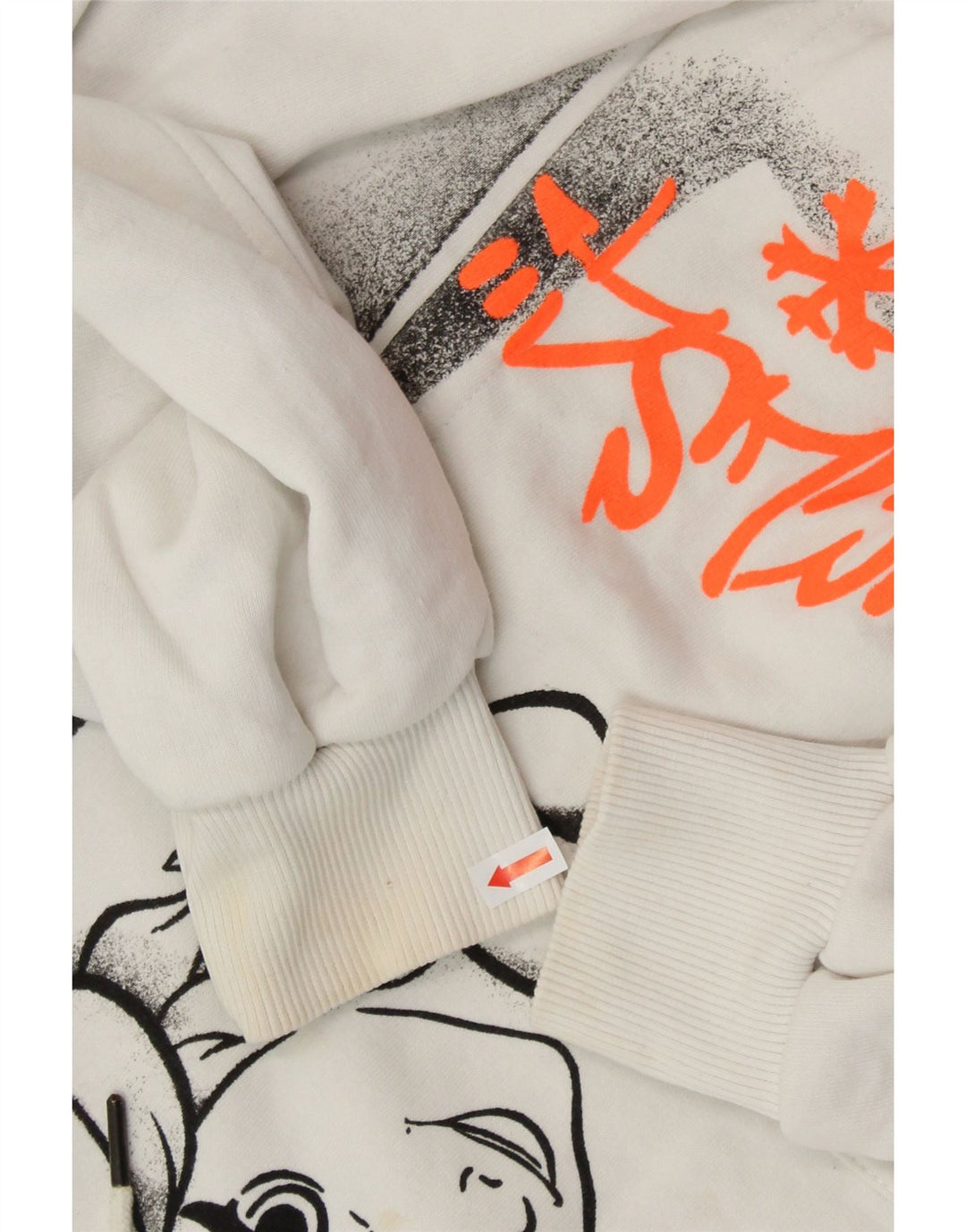 Suéter feminino com capuz gráfico Frozen da ZARA Reino Unido 10 pequeno branco