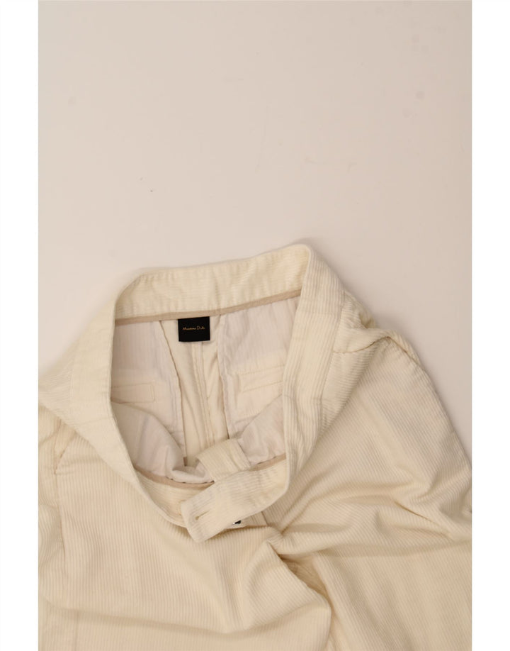 MASSIMO DUTTI Womens Wide Leg Cropped Trousers EU 40 Medium W30 L24 White Vintage Massimo Dutti and Second-Hand Massimo Dutti from Messina Hembry 