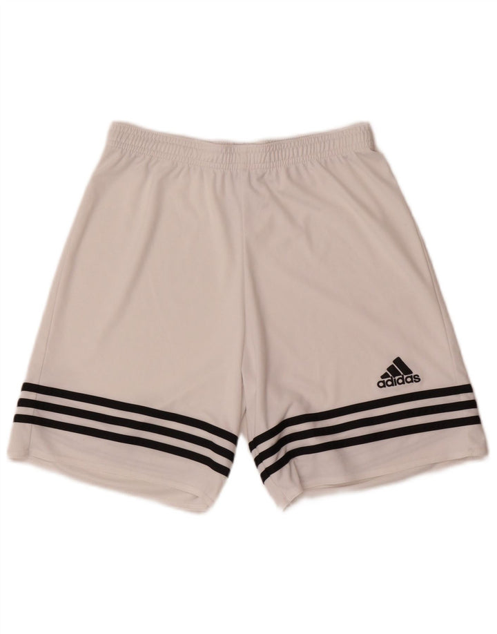 Adidas Mens Climalite Sport Shorts Pequeno Poliéster Branco