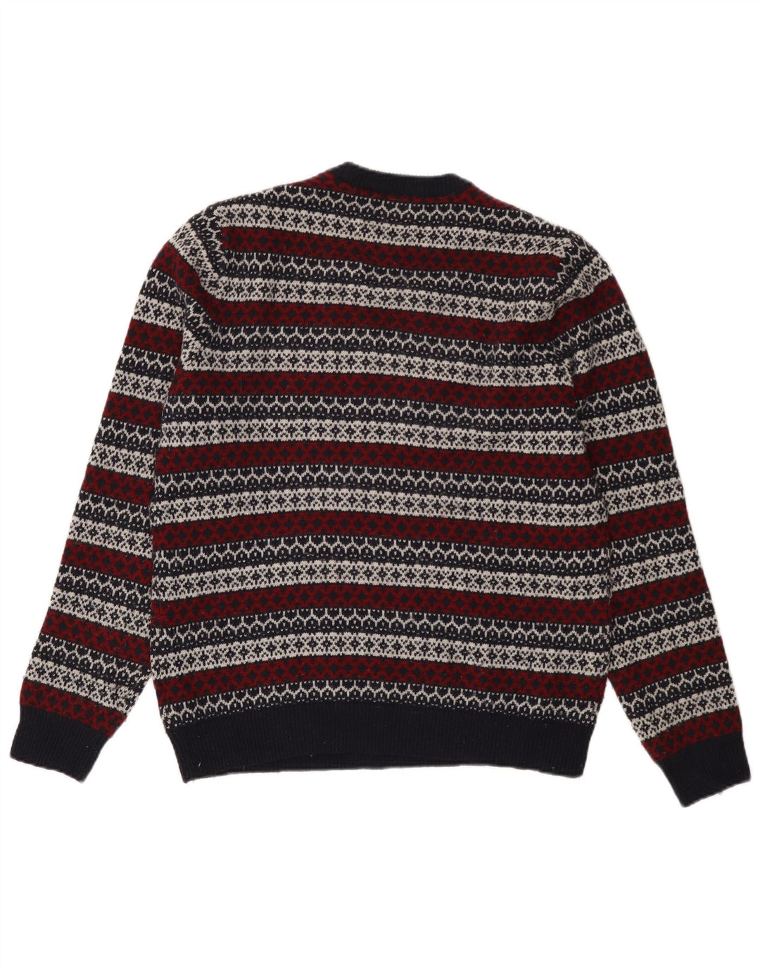 Suéter masculino Jack Wills com gola redonda, médio azul marinho Fair Isle