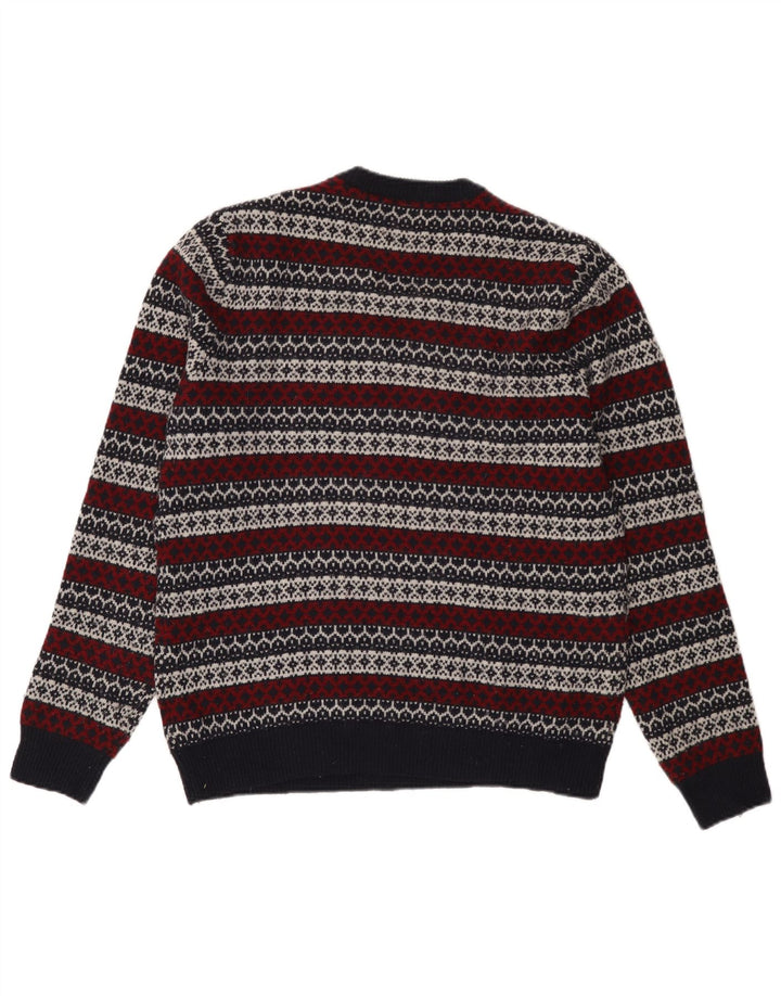 Suéter masculino Jack Wills com gola redonda, médio azul marinho Fair Isle