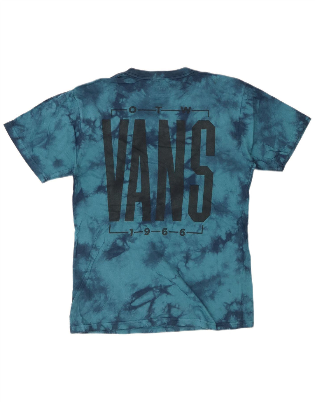 Camiseta masculina VANS Classic Fit gráfica top pequeno azul tie dye algodão