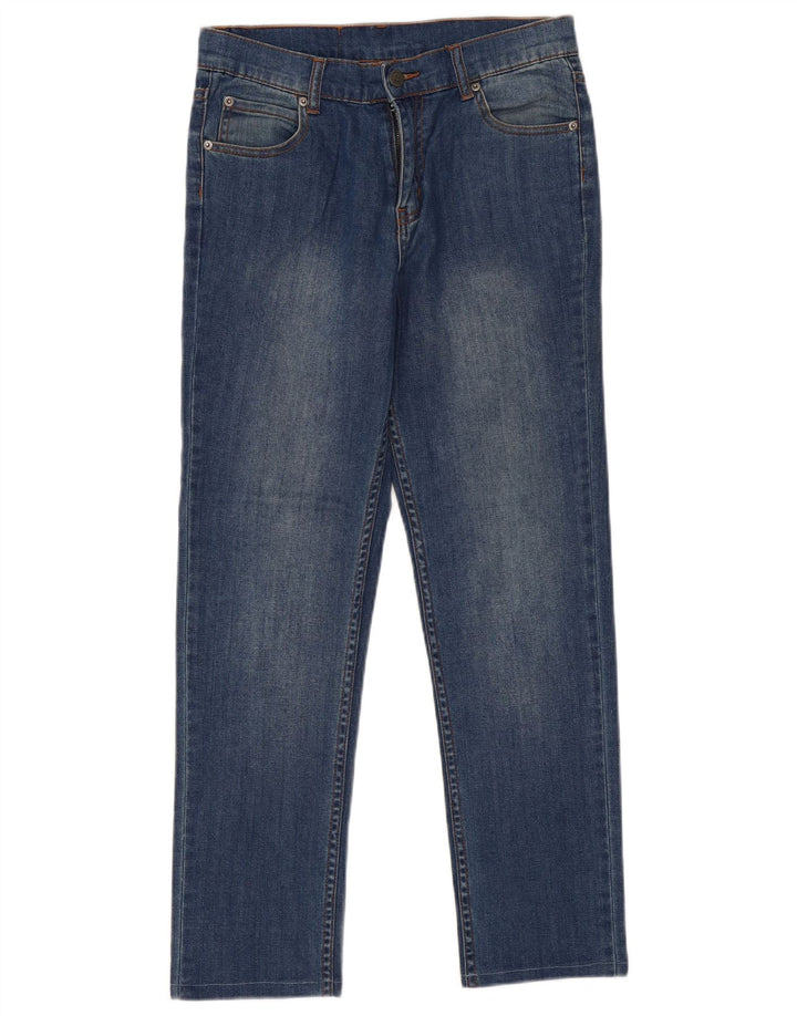 Jeans retos femininos baratos de segunda-feira W31 L28 algodão azul