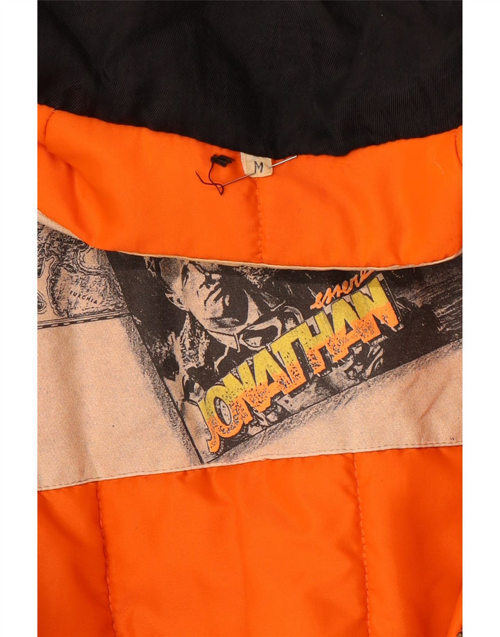 Jaqueta acolchoada masculina vintage folgada UK 38 preta média