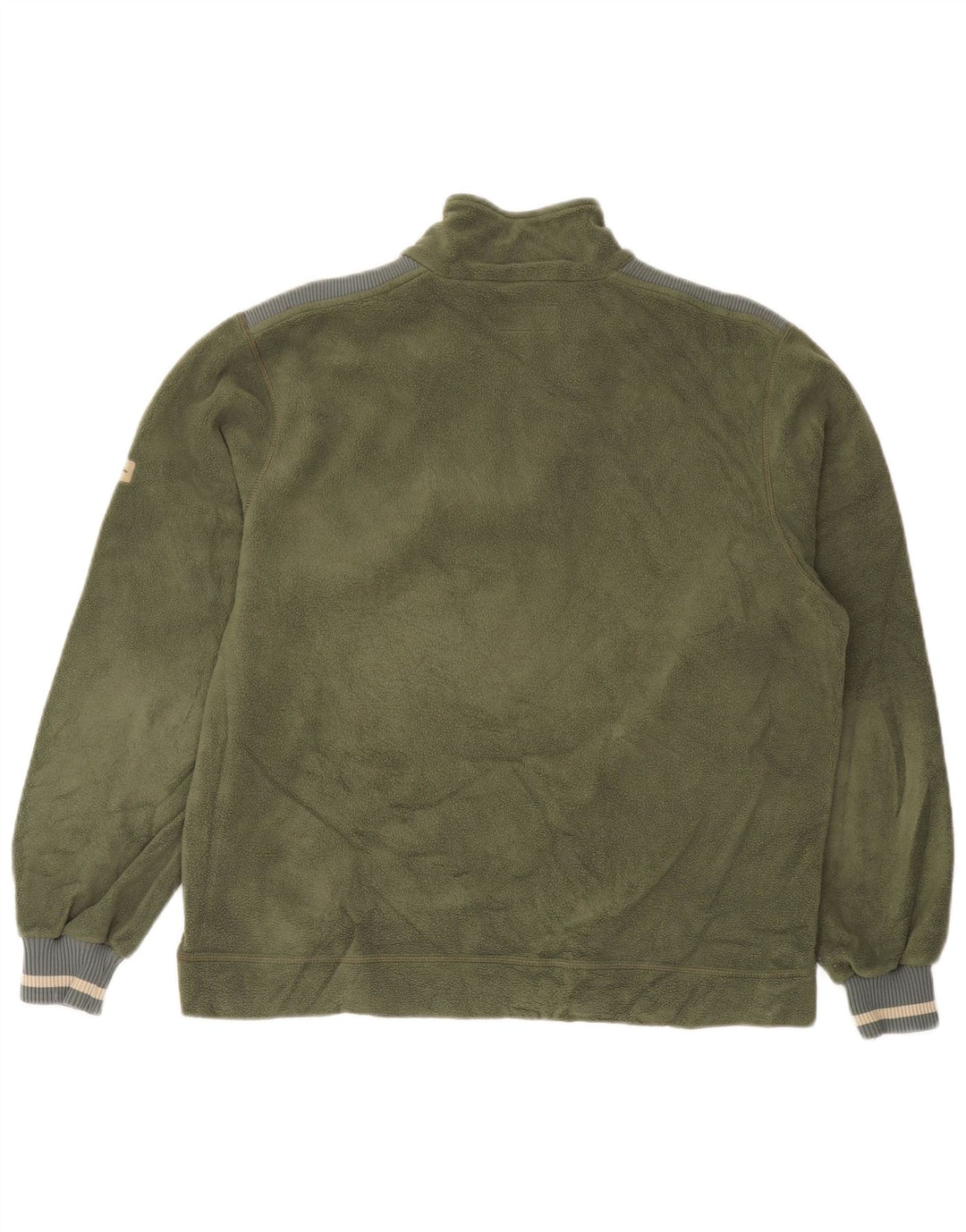 Suéter masculino Champion de lã com zíper e gola média poliéster cáqui médio