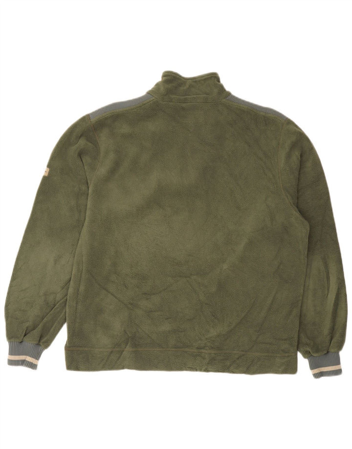 Suéter masculino Champion de lã com zíper e gola média poliéster cáqui médio