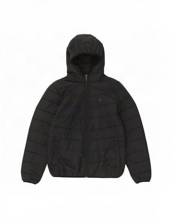 Jaqueta acolchoada com capuz feminina Hummel UK 14 poliéster preto médio