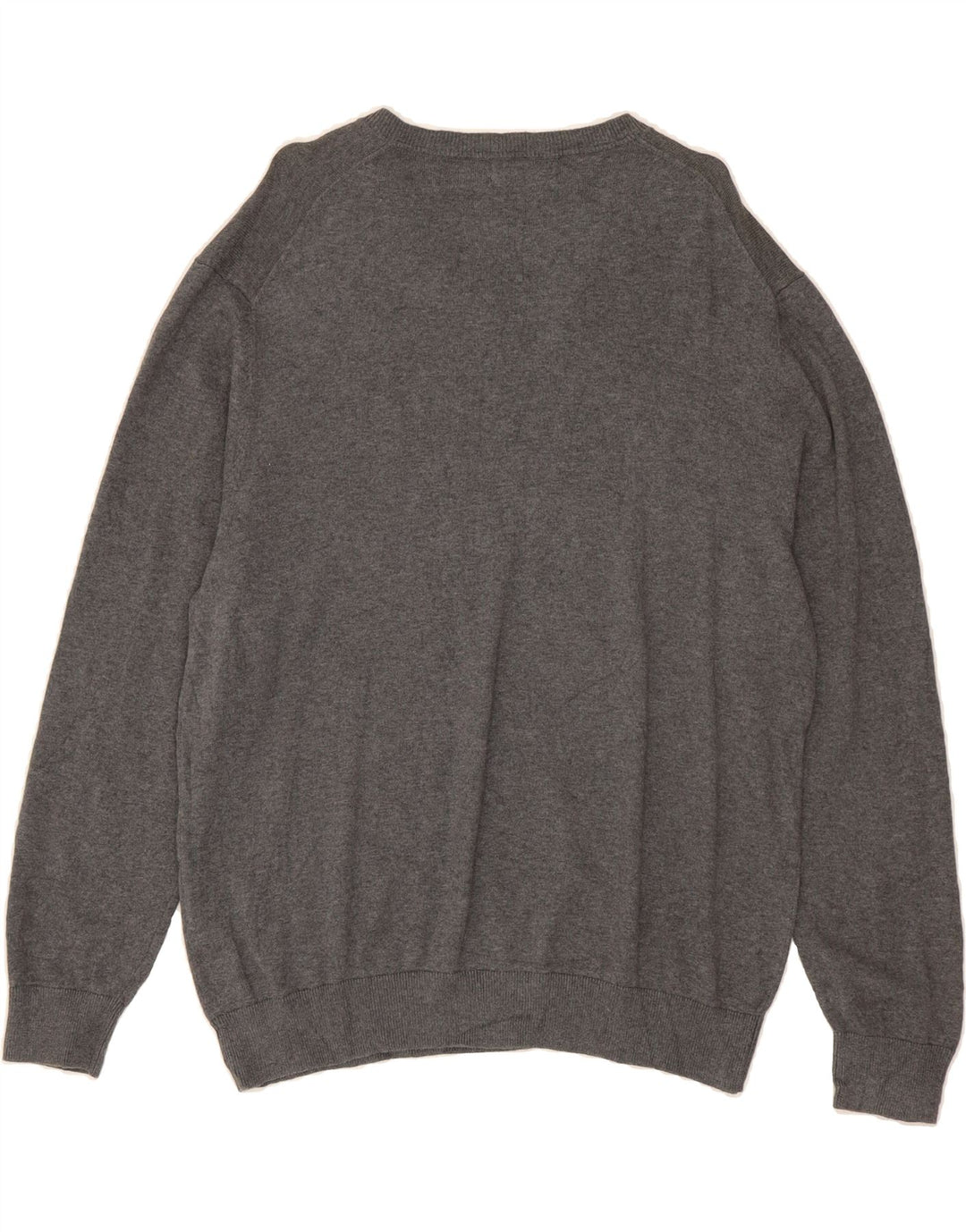 NAUTICA Mens V-Neck Jumper Sweater XL Grey Cotton Vintage Nautica and Second-Hand Nautica from Messina Hembry 