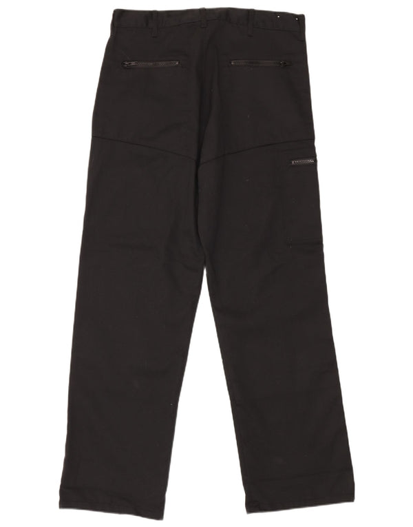 Calças cargo retas masculinas Dickies W32 L31 poliéster preto