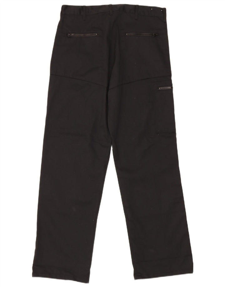 Calças cargo retas masculinas Dickies W32 L31 poliéster preto