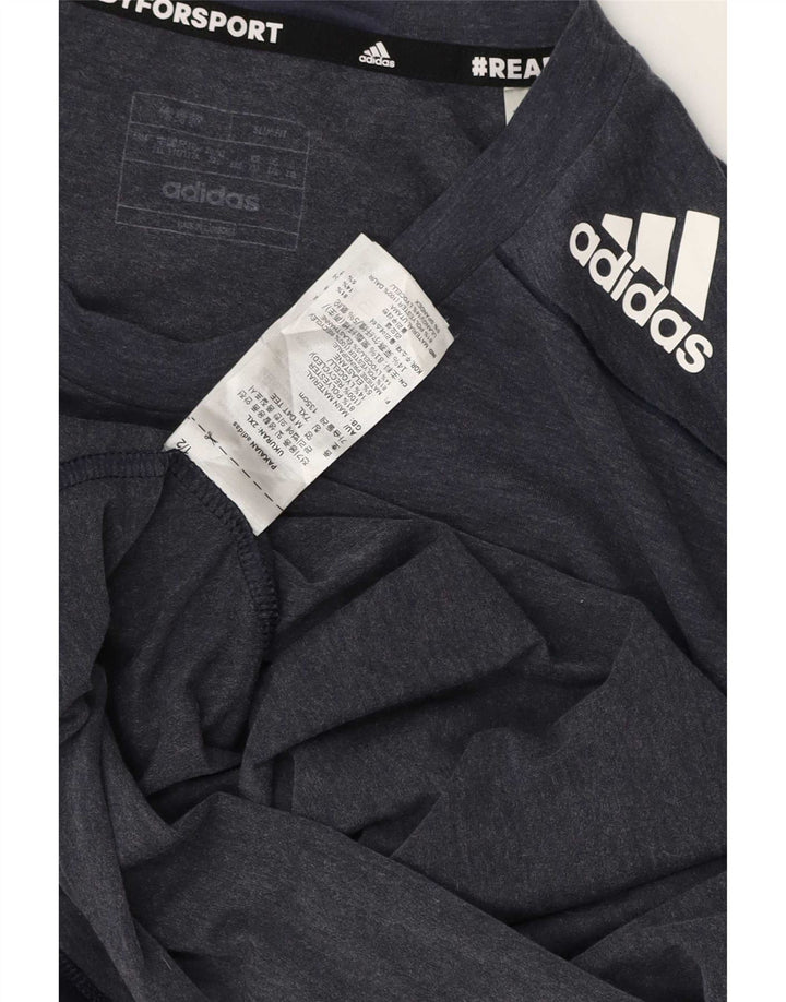 Camiseta masculina Adidas Top 2XL poliéster azul marinho