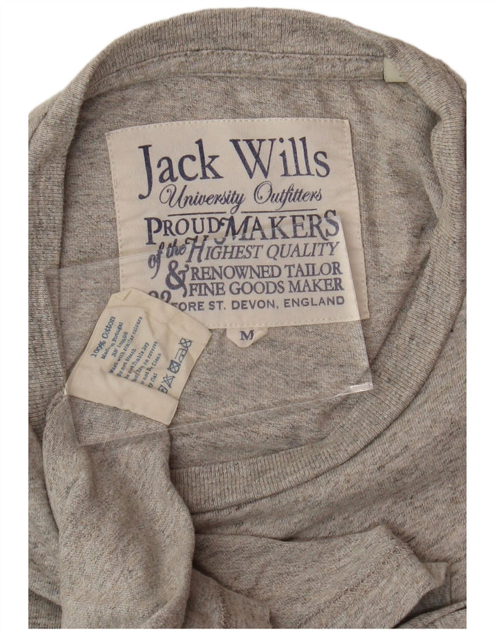 Camiseta gráfica masculina JACK WILLS algodão manchado cinza médio