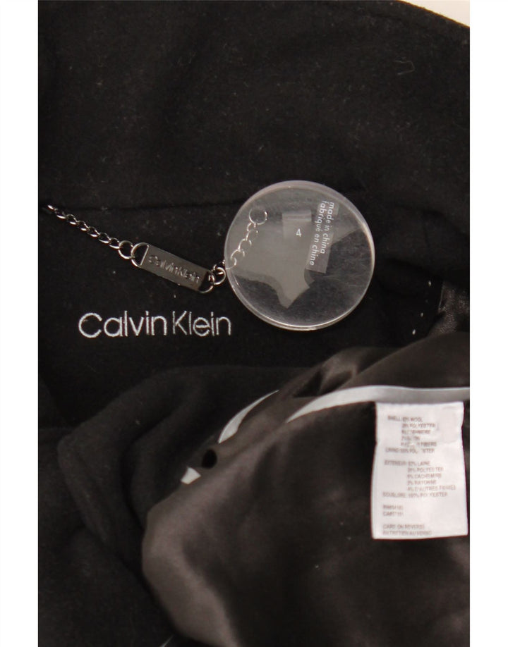 Sobretudo feminino Calvin Klein US 4 pequeno lã preta