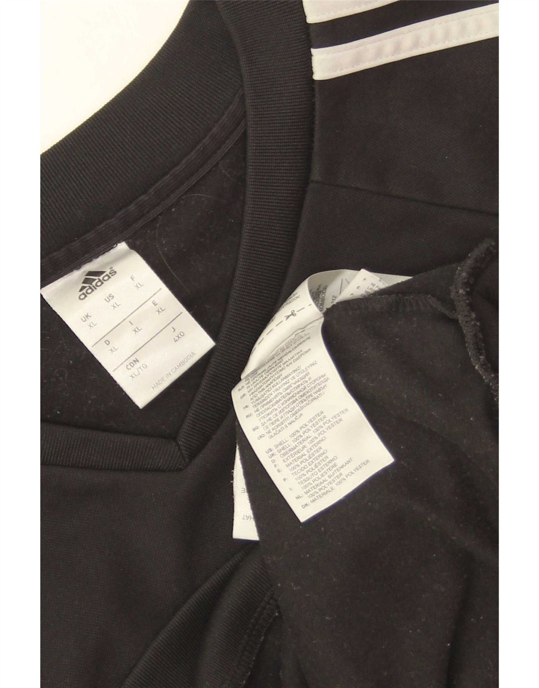 Adidas Mens Moletom Jumper XL Preto Colorblock Poliéster