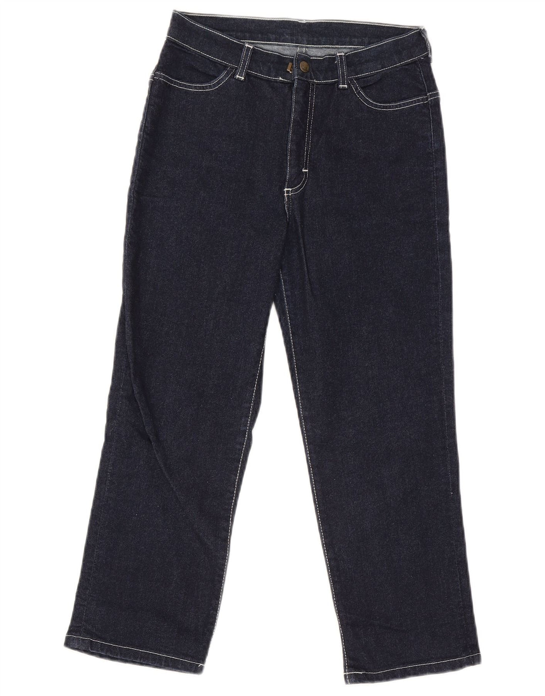Lee Womens Capri Jeans W28 L23 Azul Marinho Algodão